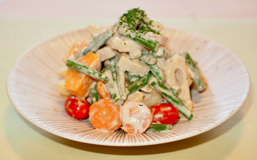 Root Vegetable Salad with Mayo Tahini dressing
